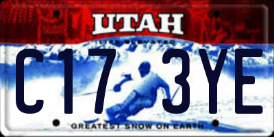 UT license plate C173YE