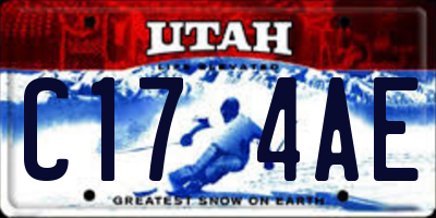 UT license plate C174AE