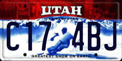 UT license plate C174BJ