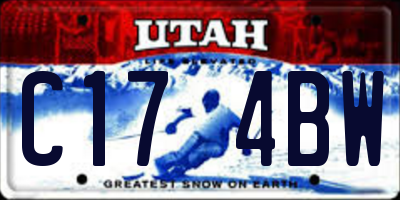 UT license plate C174BW