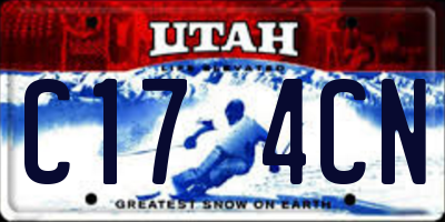 UT license plate C174CN