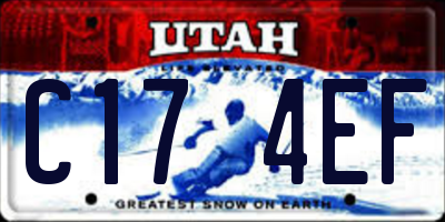 UT license plate C174EF