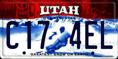 UT license plate C174EL