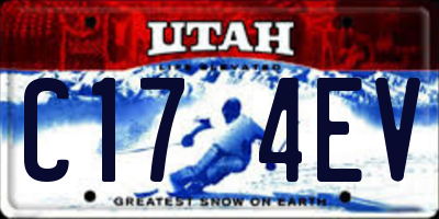 UT license plate C174EV