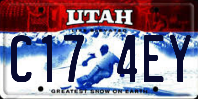 UT license plate C174EY