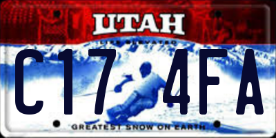 UT license plate C174FA
