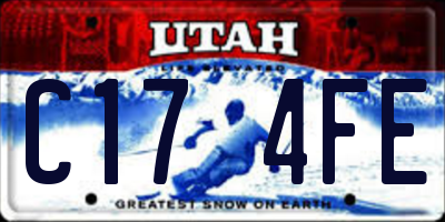 UT license plate C174FE