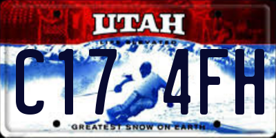 UT license plate C174FH