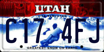 UT license plate C174FJ