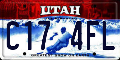 UT license plate C174FL
