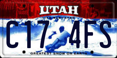 UT license plate C174FS