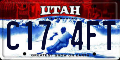 UT license plate C174FT