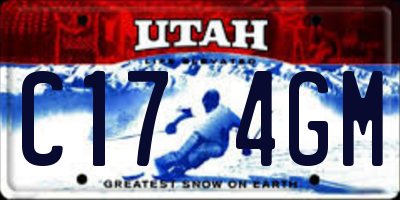 UT license plate C174GM