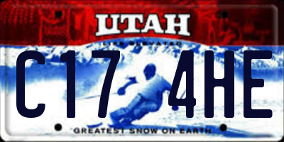 UT license plate C174HE