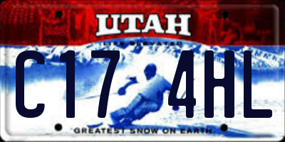 UT license plate C174HL