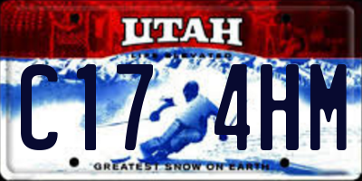 UT license plate C174HM