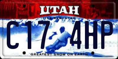 UT license plate C174HP