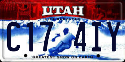 UT license plate C174IY