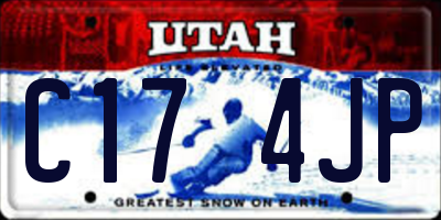 UT license plate C174JP