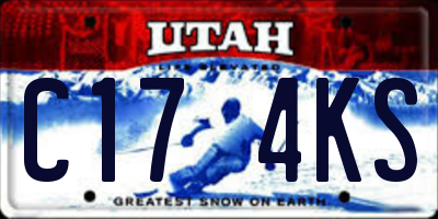 UT license plate C174KS