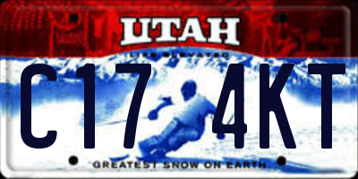 UT license plate C174KT