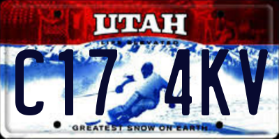 UT license plate C174KV