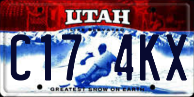 UT license plate C174KX