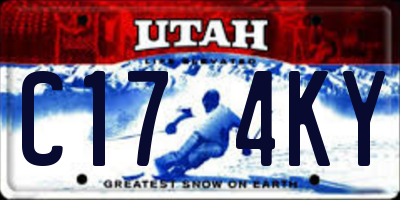 UT license plate C174KY