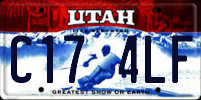 UT license plate C174LF