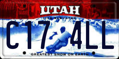 UT license plate C174LL