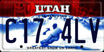 UT license plate C174LV