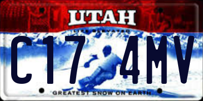 UT license plate C174MV