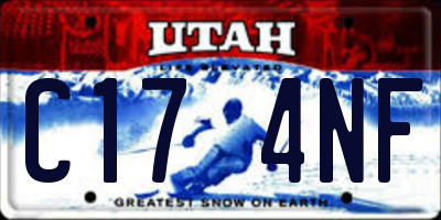 UT license plate C174NF