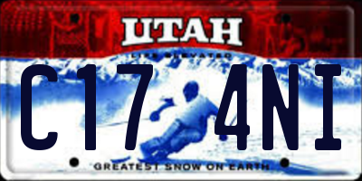 UT license plate C174NI