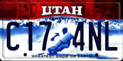 UT license plate C174NL