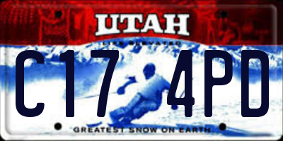 UT license plate C174PD
