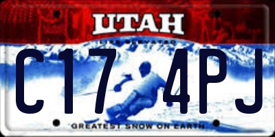 UT license plate C174PJ