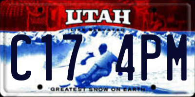 UT license plate C174PM