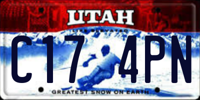 UT license plate C174PN