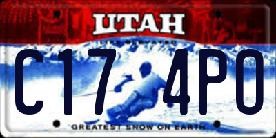 UT license plate C174PO