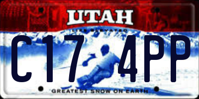 UT license plate C174PP