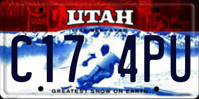 UT license plate C174PU