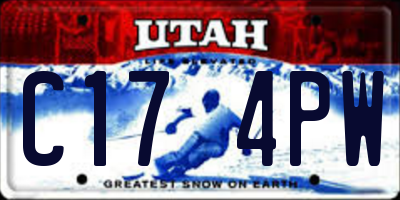 UT license plate C174PW