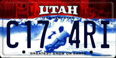 UT license plate C174RI