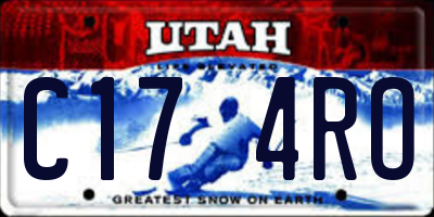 UT license plate C174RO