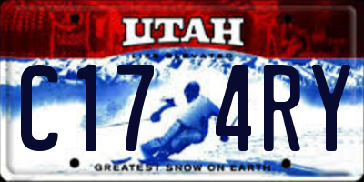 UT license plate C174RY