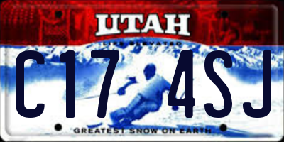 UT license plate C174SJ