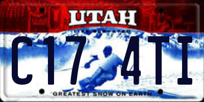 UT license plate C174TI