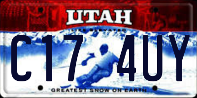 UT license plate C174UY