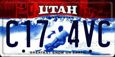 UT license plate C174VC
